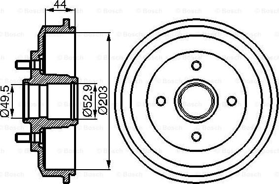 BOSCH 0 986 477 102 - Tamburo freno www.autoricambit.com