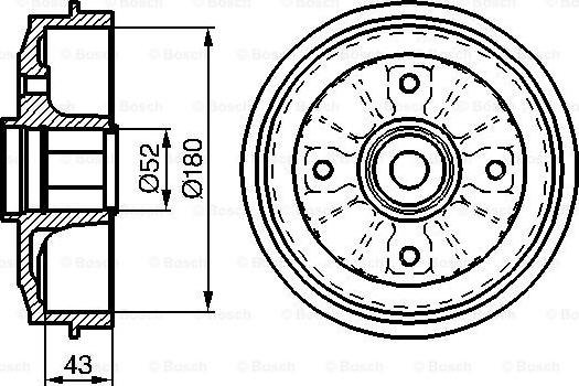 BOSCH 0 986 477 114 - Tamburo freno www.autoricambit.com