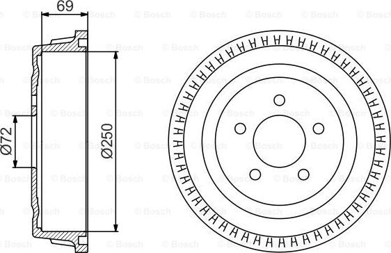 BOSCH 0 986 477 185 - Tamburo freno www.autoricambit.com