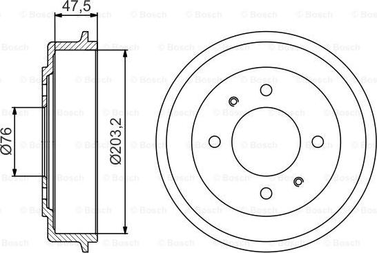 BOSCH 0 986 477 180 - Tamburo freno www.autoricambit.com