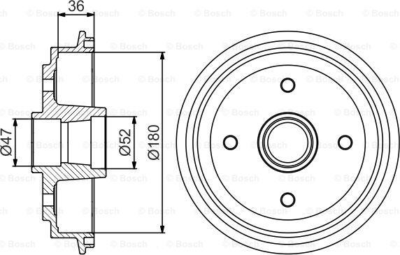 BOSCH 0 986 477 187 - Tamburo freno www.autoricambit.com