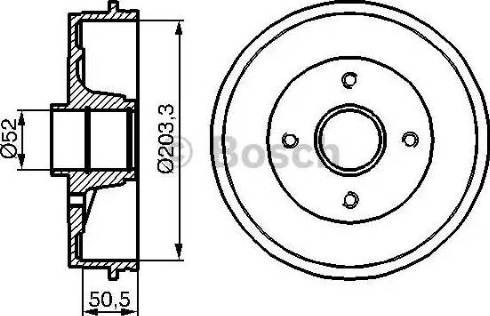 BOSCH 0 986 477 122 - Tamburo freno www.autoricambit.com