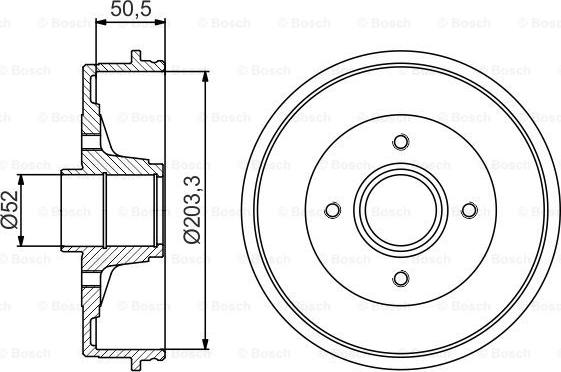 BOSCH 0 986 477 175 - Tamburo freno www.autoricambit.com