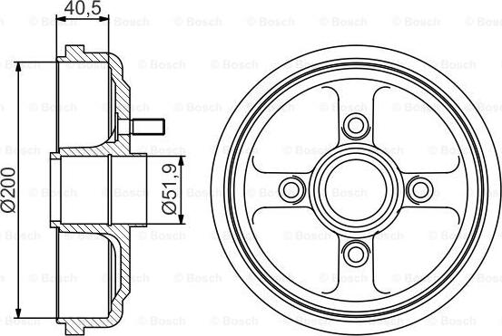 BOSCH 0 986 477 310 - Tamburo freno www.autoricambit.com