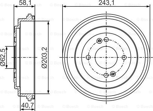 BOSCH 0 986 477 298 - Tamburo freno www.autoricambit.com