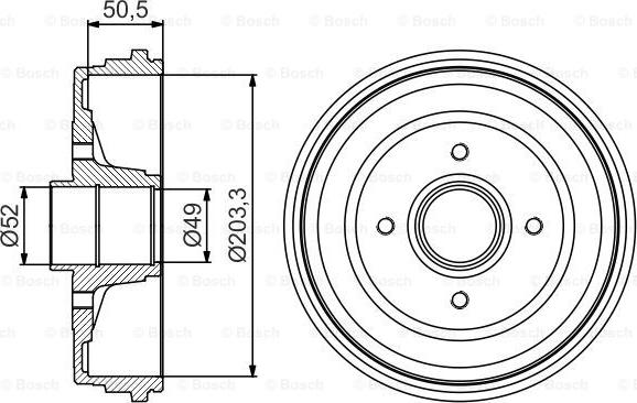 BOSCH 0 986 477 205 - Tamburo freno www.autoricambit.com