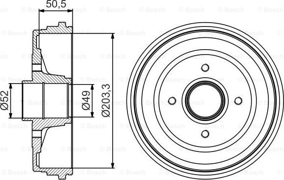 BOSCH 0 986 477 206 - Tamburo freno www.autoricambit.com