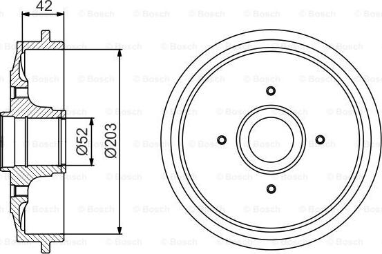 BOSCH 0 986 477 201 - Tamburo freno www.autoricambit.com