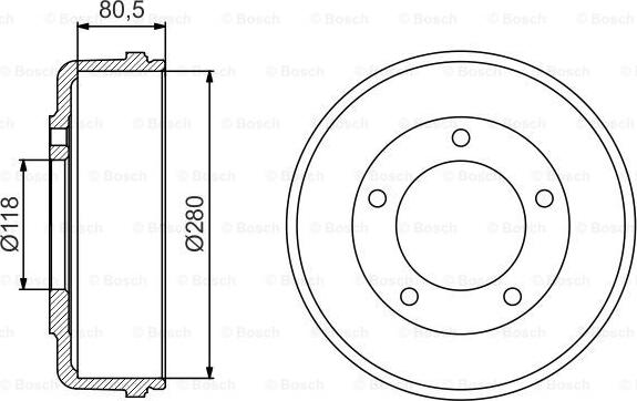 BOSCH 0 986 477 203 - Tamburo freno www.autoricambit.com