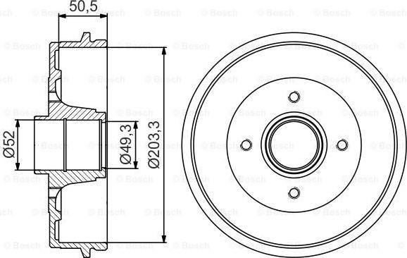 BOSCH 0 986 477 214 - Tamburo freno www.autoricambit.com