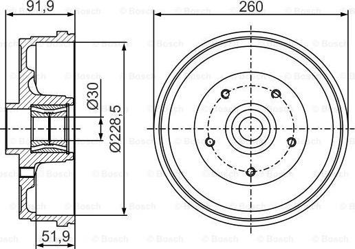 BOSCH 0 986 477 283 - Tamburo freno www.autoricambit.com