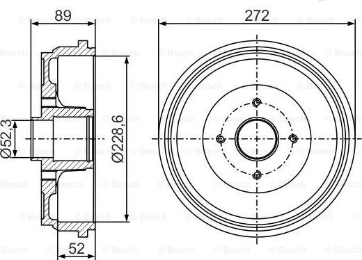 BOSCH 0 986 477 287 - Tamburo freno www.autoricambit.com