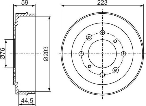 BOSCH 0 986 477 234 - Tamburo freno www.autoricambit.com