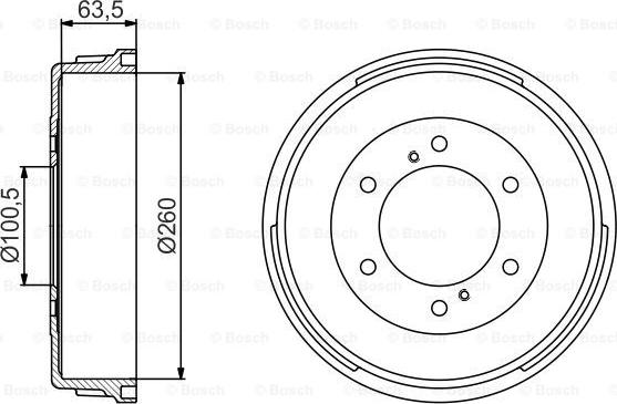 BOSCH 0 986 477 223 - Tamburo freno www.autoricambit.com