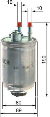 BOSCH 0 986 4B2 007 - Filtro carburante www.autoricambit.com