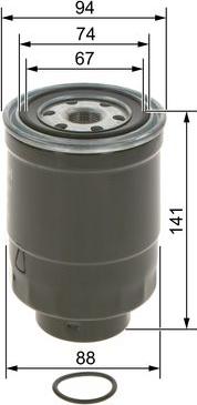 BOSCH 0 986 4B2 027 - Filtro carburante www.autoricambit.com