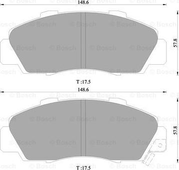 BOSCH 0 986 505 956 - Kit pastiglie freno, Freno a disco www.autoricambit.com