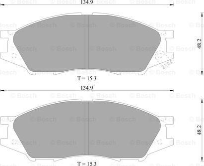 BOSCH 0 986 505 800 - Kit pastiglie freno, Freno a disco www.autoricambit.com