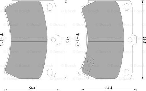 BOSCH 0 986 505 355 - Kit pastiglie freno, Freno a disco www.autoricambit.com