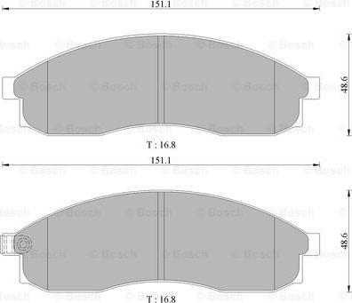 BOSCH 0 986 505 382 - Kit pastiglie freno, Freno a disco www.autoricambit.com