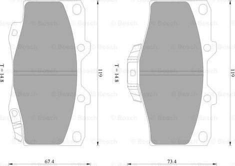 BOSCH 0 986 505 798 - Kit pastiglie freno, Freno a disco www.autoricambit.com