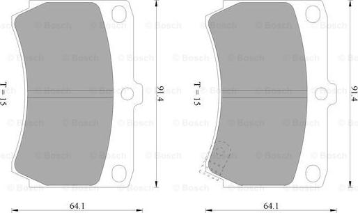 BOSCH 0 986 505 705 - Kit pastiglie freno, Freno a disco www.autoricambit.com