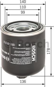 BOSCH 0 986 628 252 - Cartuccia essiccatore aria, Imp. aria compressa www.autoricambit.com