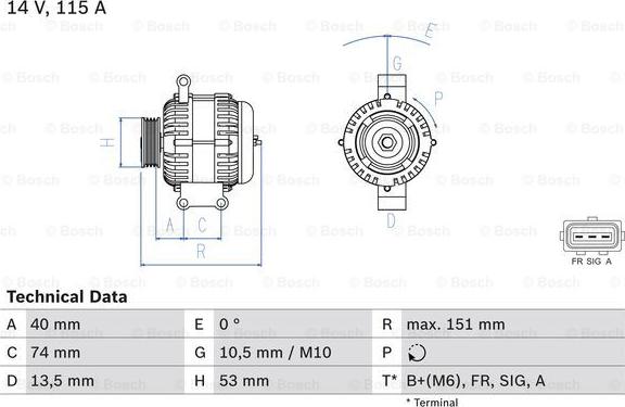 BOSCH 0 986 049 460 - Alternatore www.autoricambit.com