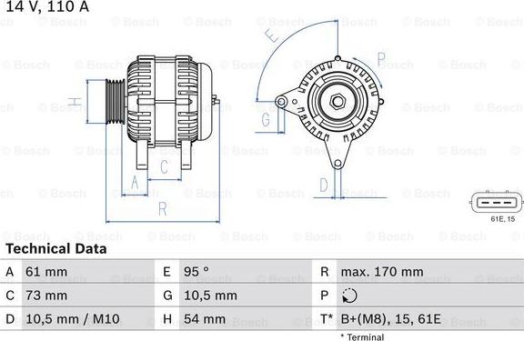 BOSCH 0 986 049 430 - Alternatore www.autoricambit.com