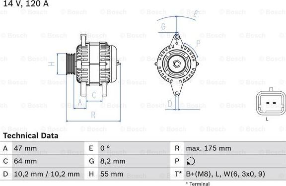 BOSCH 0 986 049 650 - Alternatore www.autoricambit.com