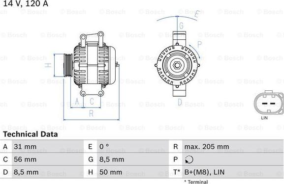 BOSCH 0 986 049 010 - Alternatore www.autoricambit.com