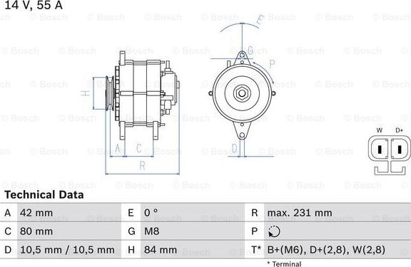 BOSCH 0 986 049 870 - Alternatore www.autoricambit.com