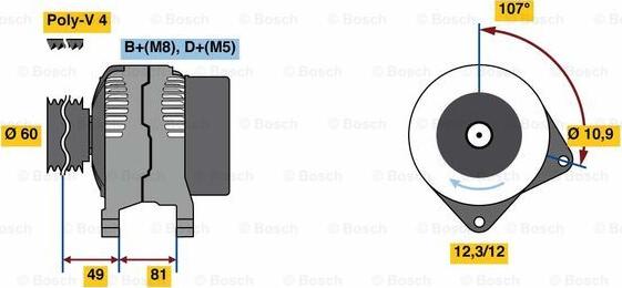 BOSCH 0 986 049 740 - Alternatore www.autoricambit.com