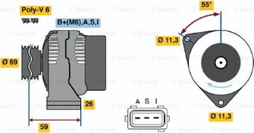 BOSCH 0 986 044 691 - Alternatore www.autoricambit.com