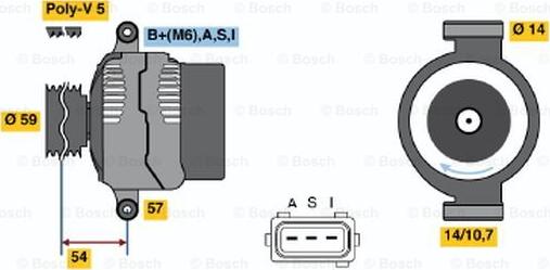 BOSCH 0 986 044 611 - Alternatore www.autoricambit.com