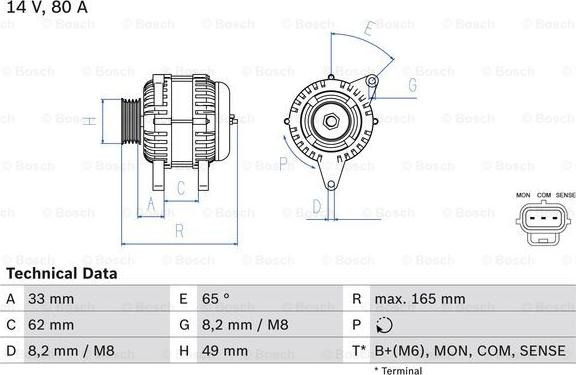 BOSCH 0 986 044 671 - Alternatore www.autoricambit.com