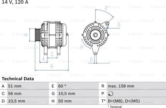 BOSCH 0 986 044 030 - Alternatore www.autoricambit.com