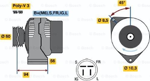 BOSCH 0 986 044 791 - Alternatore www.autoricambit.com