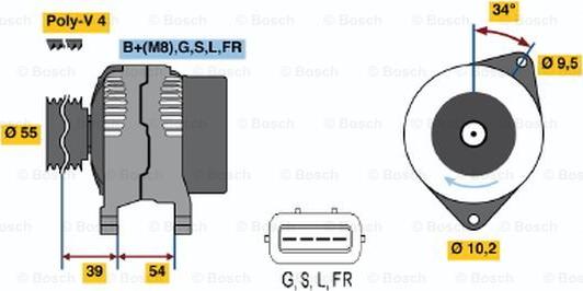 BOSCH 0 986 045 591 - Alternatore www.autoricambit.com