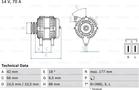 BOSCH 0 986 045 541 - Alternatore www.autoricambit.com