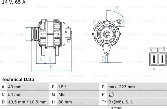 BOSCH 0 986 045 561 - Alternatore www.autoricambit.com