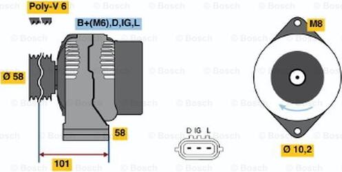 BOSCH 0 986 045 051 - Alternatore www.autoricambit.com