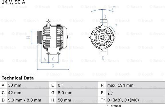 BOSCH 0 986 045 181 - Alternatore www.autoricambit.com