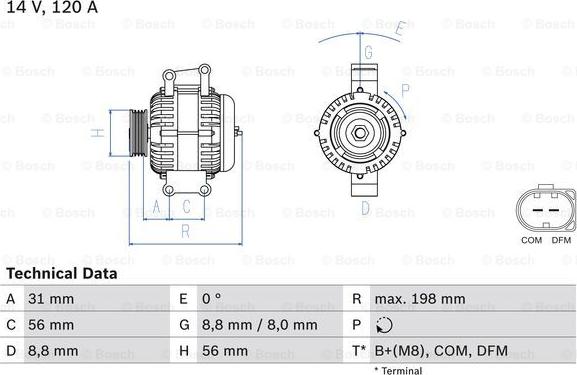 BOSCH 0 986 045 380 - Alternatore www.autoricambit.com