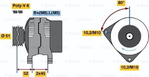 BOSCH 0 986 045 211 - Alternatore www.autoricambit.com