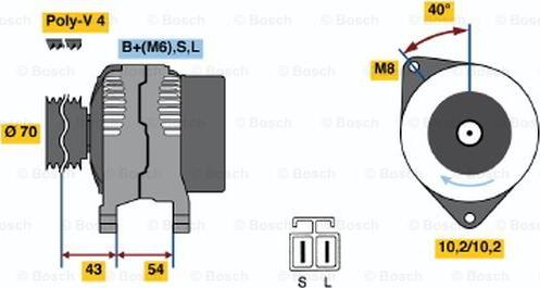 BOSCH 0 986 046 411 - Alternatore www.autoricambit.com