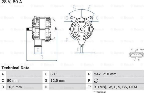 BOSCH 0 986 046 560 - Alternatore www.autoricambit.com