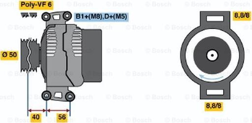 BOSCH 0 986 046 610 - Alternatore www.autoricambit.com