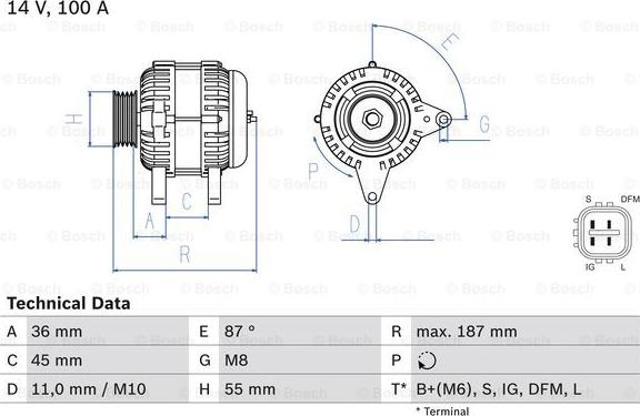 BOSCH 0 986 046 120 - Alternatore www.autoricambit.com