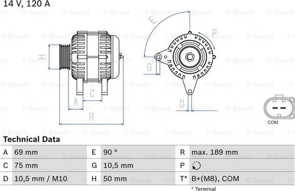 BOSCH 0 986 046 170 - Alternatore www.autoricambit.com